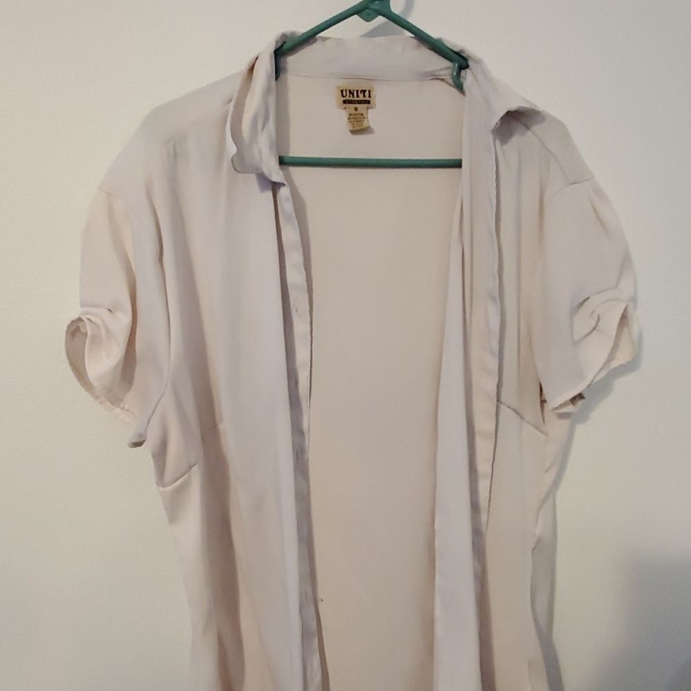 White button up blouse